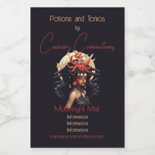 Create Your Own African American Queen Cancer Wine Label
