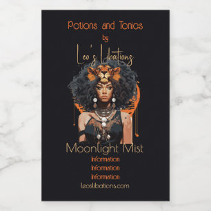 Create Your Own African American Queen Leo Wine Label