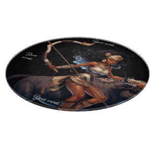 Create Your Own African American Queen Sagittarius Cutting Board