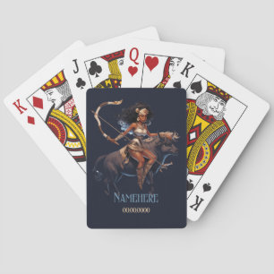 Create Your Own African American Queen Sagittarius Playing Cards