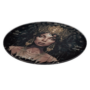Create Your Own African American Queen Virgo Cutting Board
