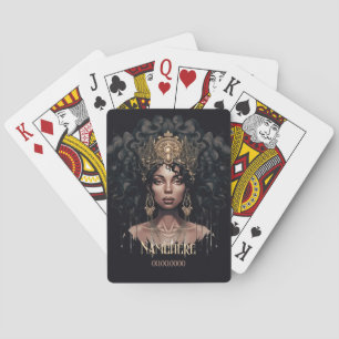 Create Your Own African American Queen Virgo Playing Cards