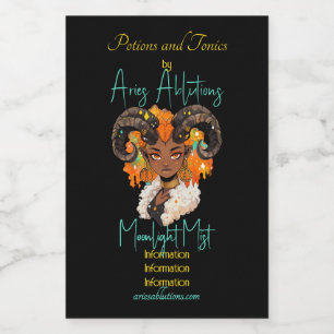 Create Your Own African American Woman Aries Wine Label