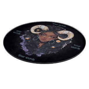 Create Your Own African American Woman Capricorn Cutting Board