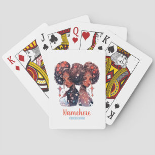 Create Your Own African American Woman Gemini Playing Cards
