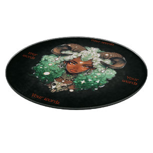 Create Your Own African American Woman Taurus Cutting Board