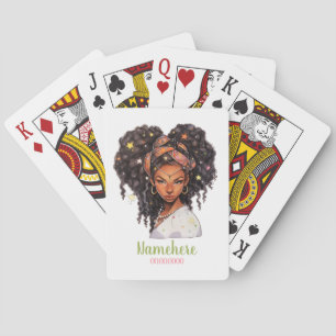 Create Your Own African American Woman Virgo Playing Cards