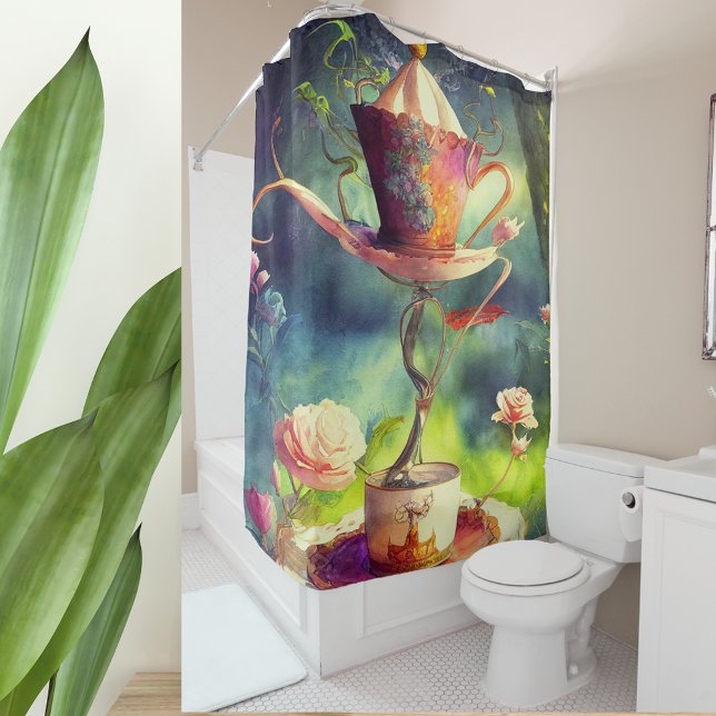 Create Your Own Alice in Wonderland Magical Design Shower Curtain (Creator Uploaded)