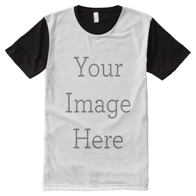 Custom All-Over Printed Panel T-Shirt (Front)