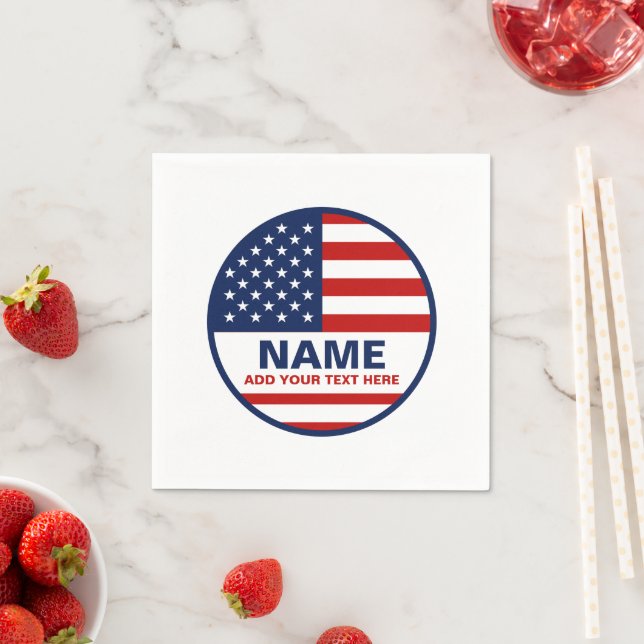 Create Your Own American Flag Election   Napkin (Insitu)