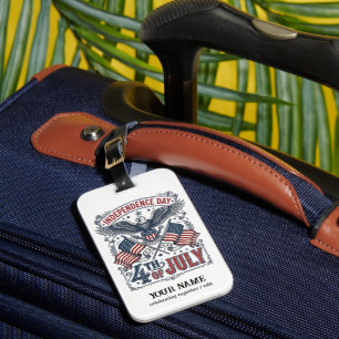 Create Your Own American Independence Day Sketched Luggage Tag