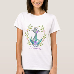 Create Your Own Anchor & Purple Roses T-Shirt