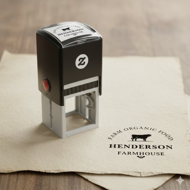 Create Your Own Animal Farmhouse Retro Logo  Self-inking Stamp (Creator Uploaded)