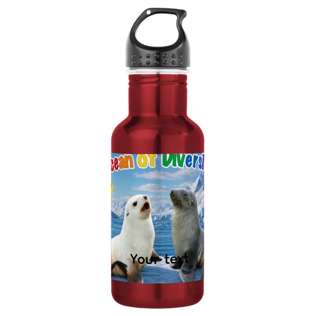 Create Your Own Antarctic Wildlife Wrap 532 Ml Water Bottle (Front)