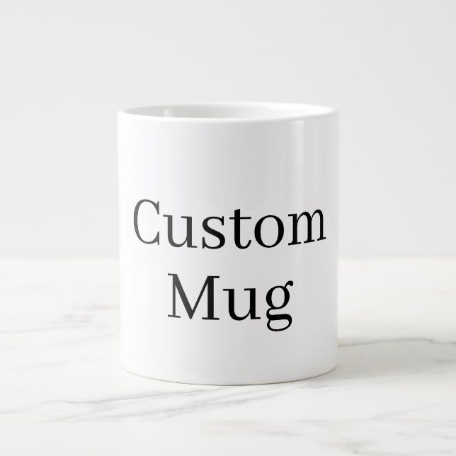 Create Your Own Any Photo Image Logo Custom Large Coffee Mug (Front)