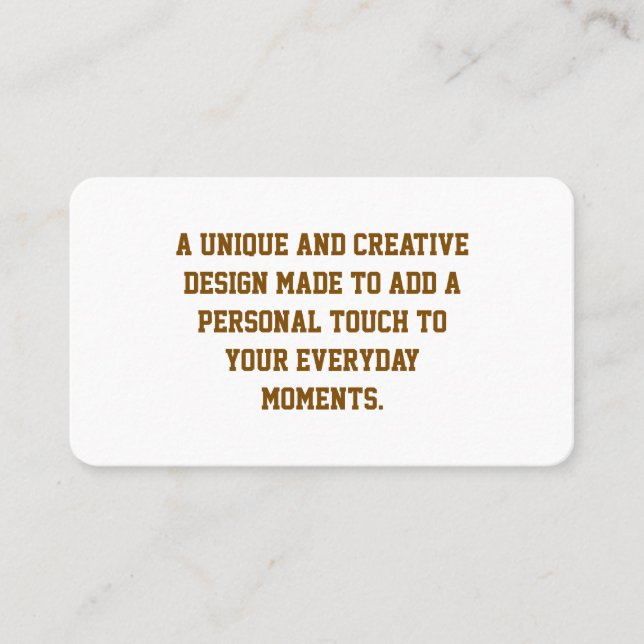 Create Your Own Appointment Card (Front)