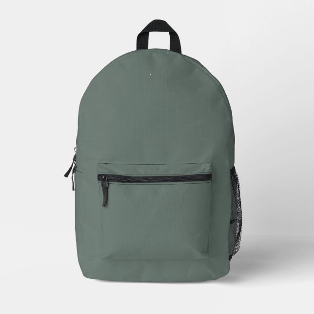 Create Your Own Army Green Printed Backpack (Front)
