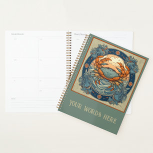 Create Your Own Art Nouveau Cancer Zodiac Planner