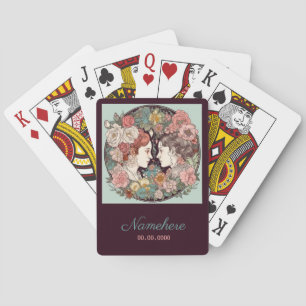 Create Your Own Art Nouveau Gemini Zodiac Playing Cards