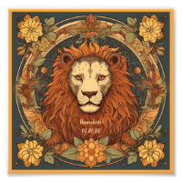 Create Your Own Art Nouveau Leo Zodiac