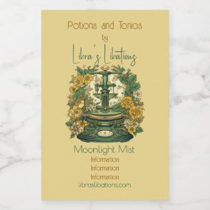 Create Your Own Art Nouveau Libra Zodiac Wine Label