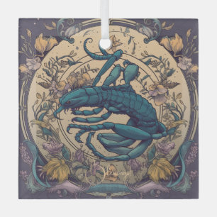 Create Your Own Art Nouveau Scorpio Zodiac Glass Tree Decoration