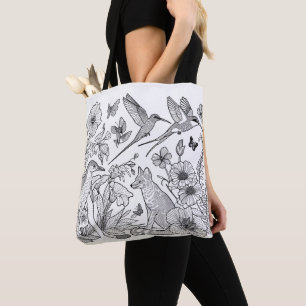 Create Your Own Art on a Colouring  Tote Bag