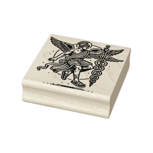 Create Your Own Asclepius Greek God Medicine Rubber Stamp