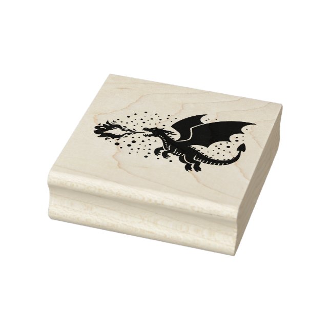 Create Your Own Ashen Fire Breathing Dragon Rubber Stamp (Stamp)
