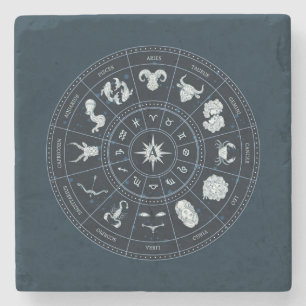 Create Your Own Astrological Zodiac Wheel Stone Coaster