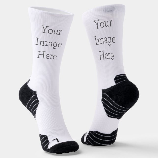 Custom High-Performance Athletic Crew Sock (Angled)