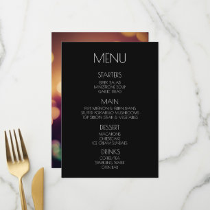 Create Your Own - Autumn Bokeh Menu