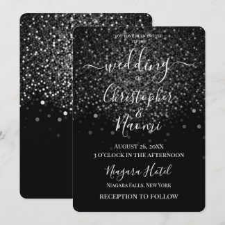 Create Your Own B&W Bokeh Blizzard Invitation