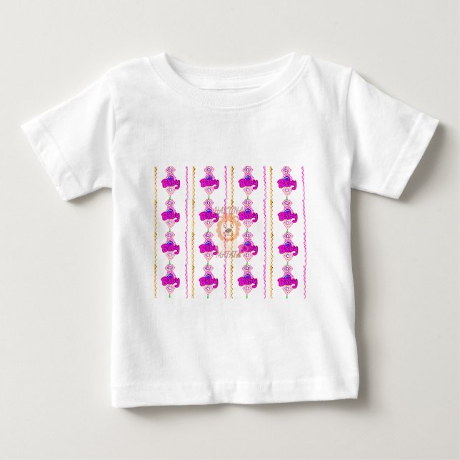 Create Your Own Baby Fun Lion Cub Text Design Baby T-Shirt (Front)
