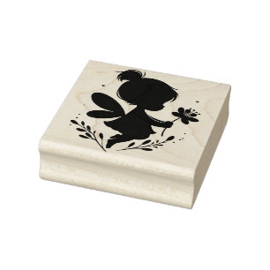 Create Your Own Baby Girl Flying Garden Fairy Rubber Stamp