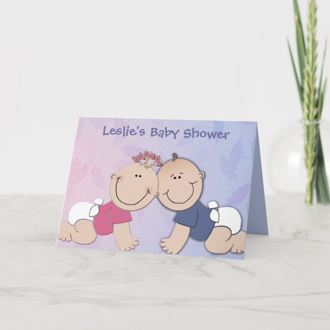 Create your own baby shower design invitation (Front)