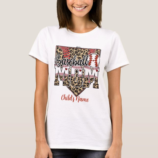Create Your Own Baseball Mum T-Shirt (Front)