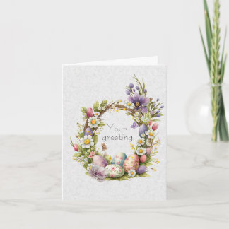 Create Your Own Basket of Eggs & Wildflowers Card