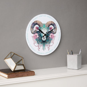 Create Your Own Beautiful Aries Large Clock