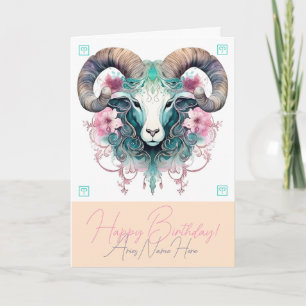 Create Your Own Beautiful Aries Zodiac Holiday Card