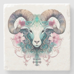 Create Your Own Beautiful Aries Zodiac Stone Coaster