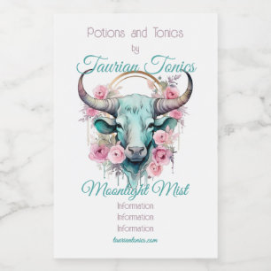 Create Your Own Beautiful Astrology Taurus Zodiac Wine Label