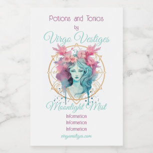 Create Your Own Beautiful Astrology Virgo Zodiac Wine Label