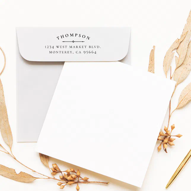 Create Your Own Beautiful Classic Return Address Rubber Stamp | Zazzle