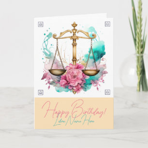 Create Your Own Beautiful Libra Zodiac Holiday Card