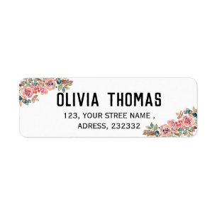 Create your own Beautiful modern return address  Label