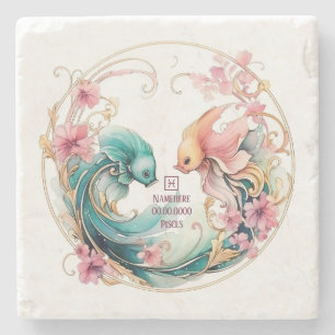 Create Your Own Beautiful Pisces Zodiac Stone Coaster