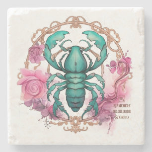 Create Your Own Beautiful Scorpio Zodiac Stone Coaster