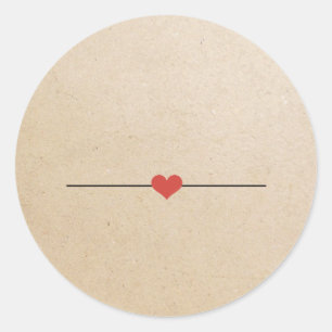 Create your own beige kraft classic round sticker