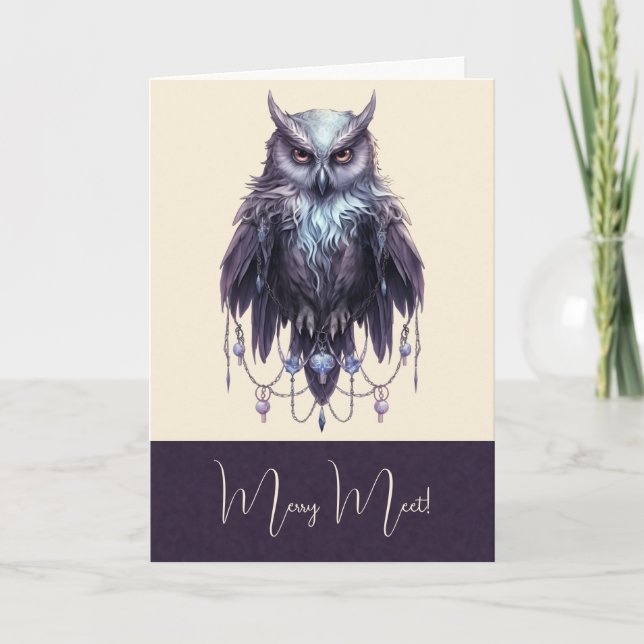 Create Your Own Bejeweled Owl  Card (Front)